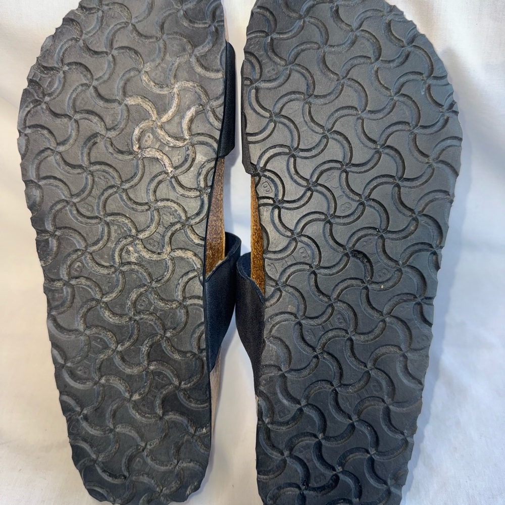 Birkenstock Navy Blue Two-Strap Slide Sandals - Picture 6 of 10